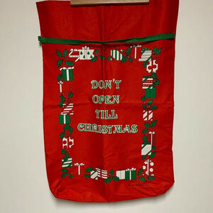 Vintage 1988 House of Lloyd Don't Open Till Christmas Santa Toy Sack Gift
